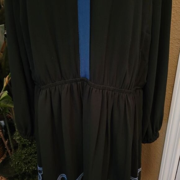 Lane Bryant Dress Party Cocktail Black Blue Geometric Print Size 18 1X - Picture 4 of 9